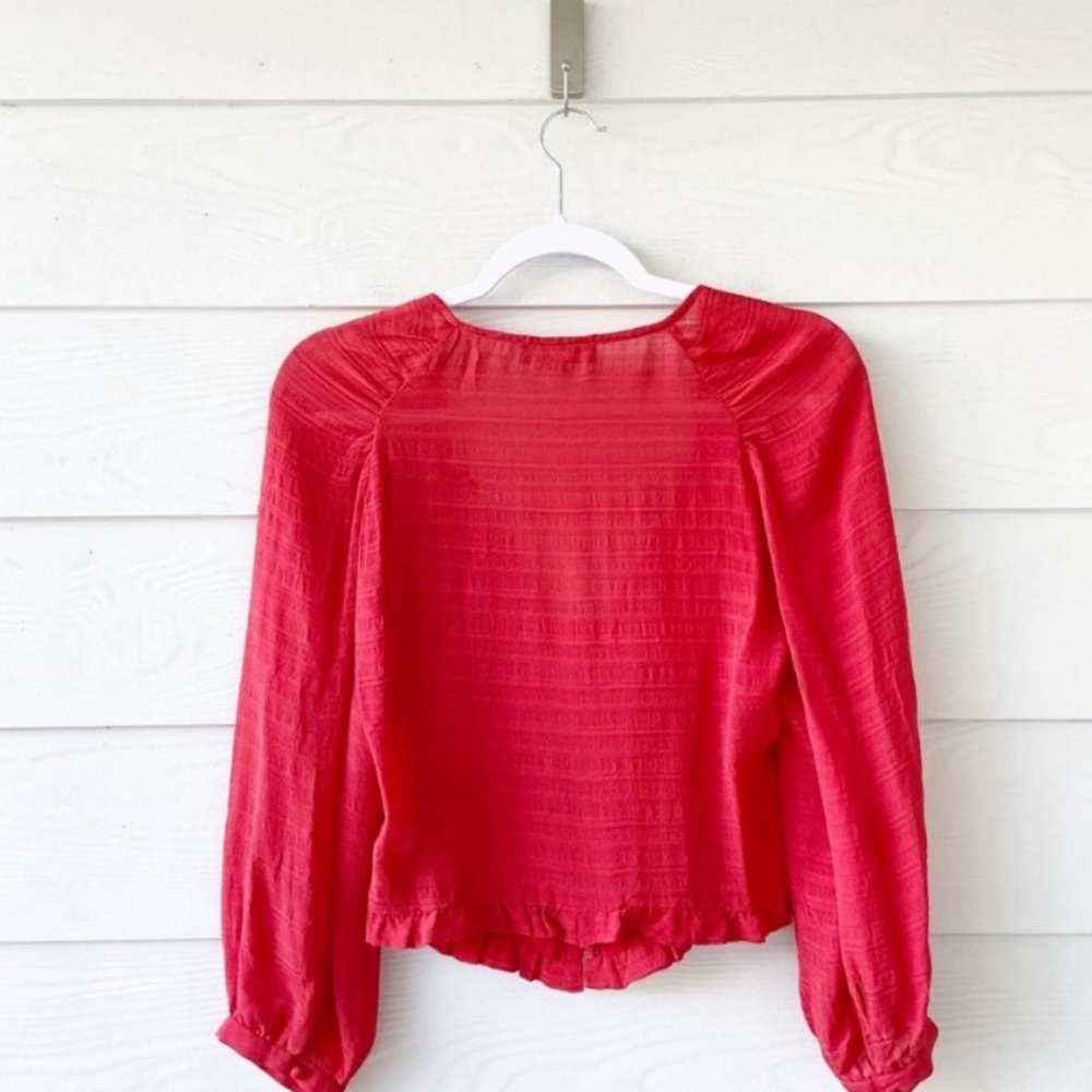 100% Silk corset INTERMIX LILLIAN SHIRRED SILK BLOUSE - Picture 3 of 8